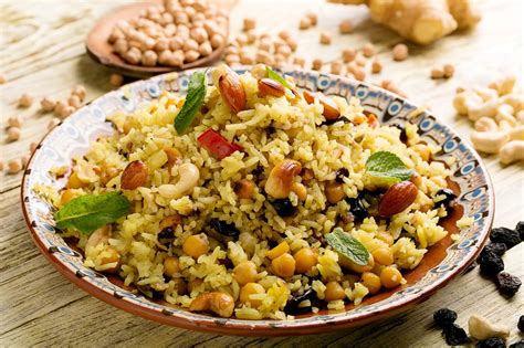 Middle Eastern Inspired Pilaf With Chickpeas Utterly Scrummy Food For