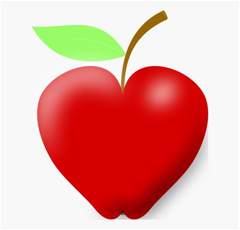 Heart Shaped Apple Clipart Transparent Cartoon Free