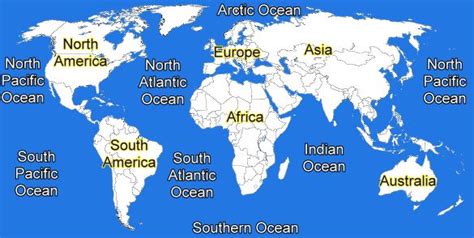 How Many Oceans And Seas How Many Oceans Are There In The World
