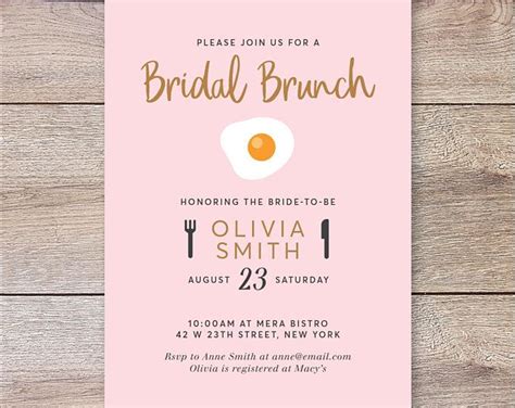 Bridal Brunch Invitation Bridal Shower Invite Wedding Brunch Etsy
