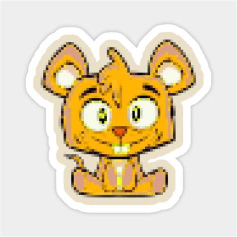Pixel Art Mouse In Yellow Cute Design For Animal Lovers