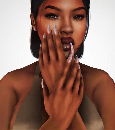 Afrosimtric Sims Patreon Sims 4 Nails Sims 4 Black Hair Sims 4