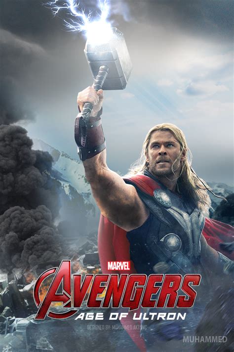 Marvels Avengers Age Of Ultron Thor Poster By Muhammedaktunc On