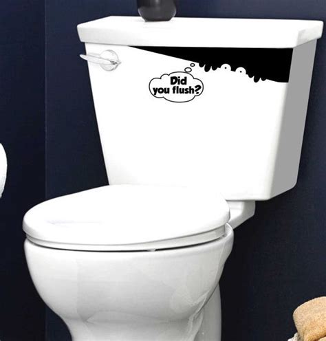 Did You Flush Toilet Spy Monster Reminder Vinyl Decal Sticker Etsy