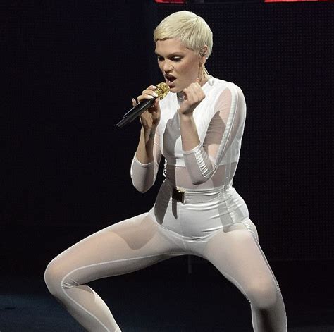 katching my i jessie j dares to bare in a sheer white bodysuit for her performance at the