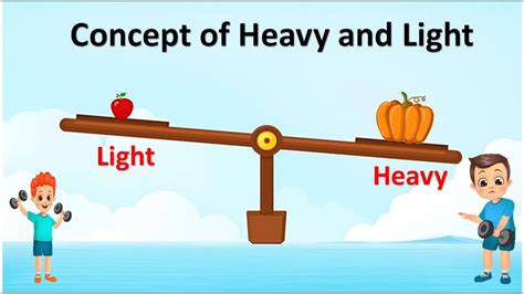Concept Of Heavy And Light For Kids Heavy Lightobjects Youtube