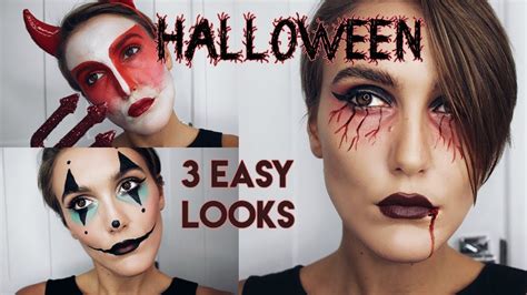 3 Easy Halloween Face Paint Tutorials Devil Vampire Clown Blaise
