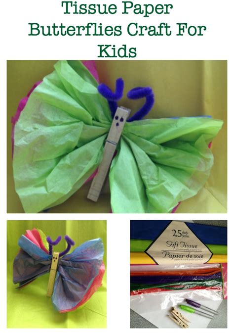 Easy Easter Crafts For Kids Diy Tissue Paper Butterflies
