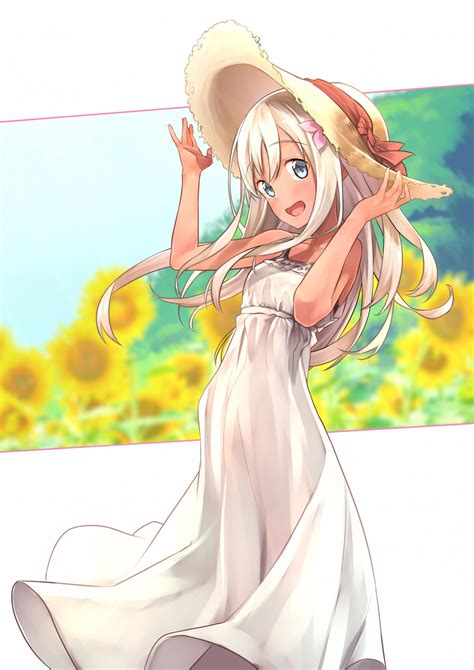 Wallpaper Drawing Illustration Long Hair Anime Girls Dress