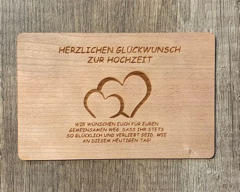 Maybe you would like to learn more about one of these? Grußkarte aus Holz Geschenk Karte Hochzeit Herzlichen ...