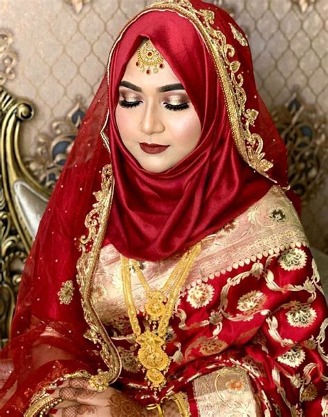 Elegant Muslim Bride Of Bangladesh Muslim Wedding Dress Hijab