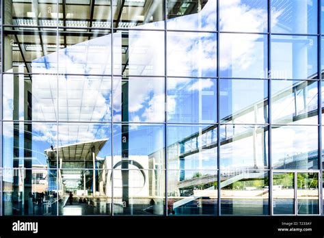 Marie Eisabeth Lueders Building Mirrored Glass Facade Hi Res Stock