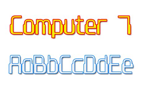 Computer 7 Font Style 7 Fontspace
