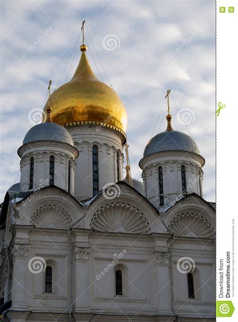 Archangels Cathedral Of Moscow Kremlin Color Photo Stock Image