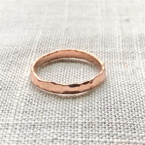Hammered Copper Ring Etsy