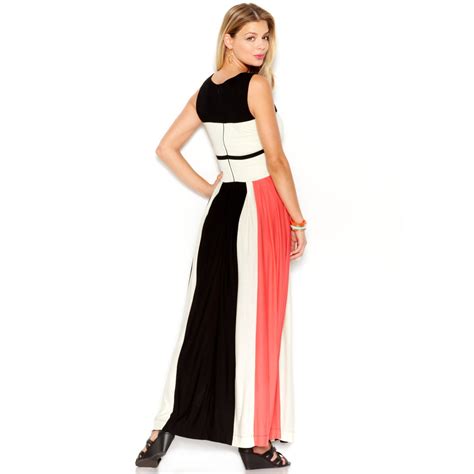 Lyst French Connection Medina Sleeveless Colorblock Maxi Dress In Pink