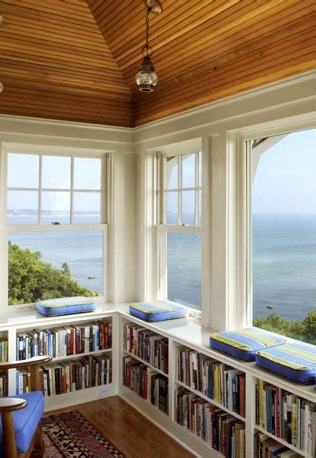 Great Cottagebeach House View Window Seat With Bookshelves Cottage