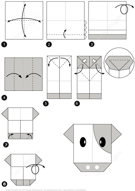 How To Make An Origami Cow Instructions Free Printable Papercraft