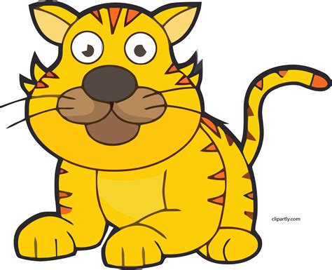 New Cute Tiger Animal Clipart Png Cartoon Transparent Png Full Size