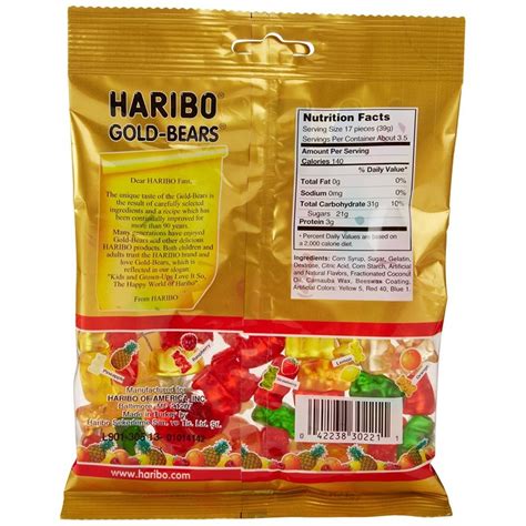 Haribo Gold Bears Gummi Candy Original 5 Oz 142 G