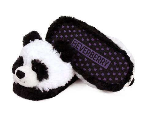 Fuzzy Panda Slippers Panda Bear Animal Slippers