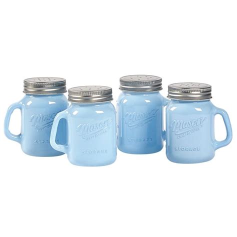 Mason Craft And More Mason Jar Saltpepper Shakers Set Of 4 Bed Bath