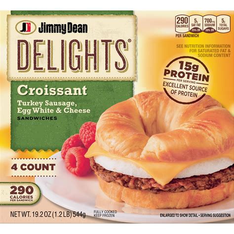 Jimmy Dean Delights Turkey Sausage Egg White And Cheese Croissant