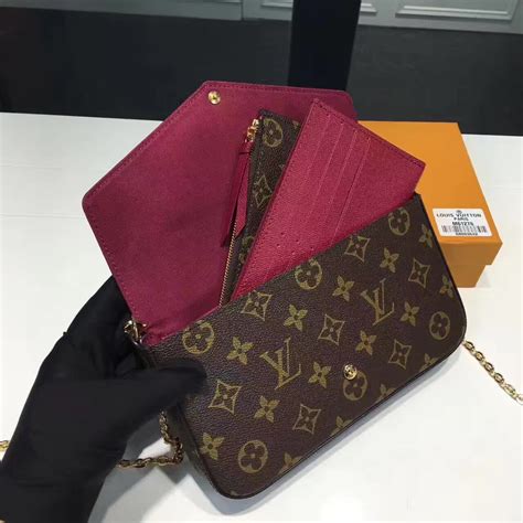 Louis Vuitton Monogram Canvas Pochette Felicie Chain Wallet M61276 Bag