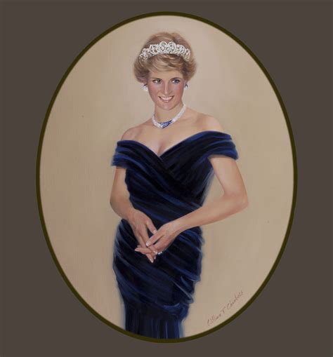 Princess Diana Dark Blue Dress William T Chambers
