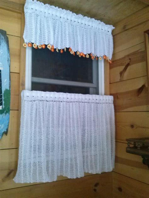 Crocheted Curtain Using Doily Thread Crochet Curtains Home Decor Decor