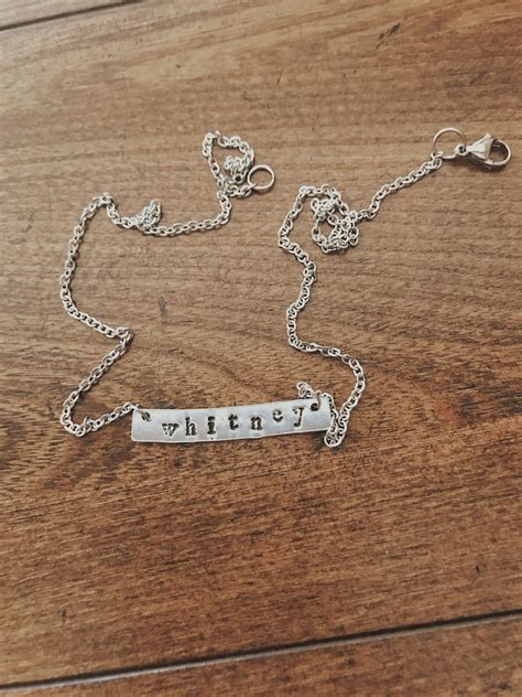 Custom Name Plate Necklace Etsy