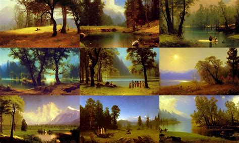 Painting By Albert Bierstadt Stable Diffusion Openart