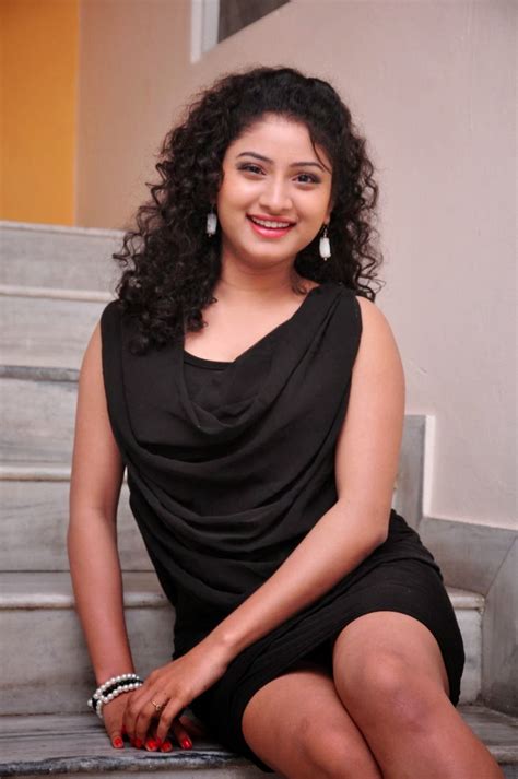 Vishnu Priya Latest Hot Thigh Show Photos In Black Dress