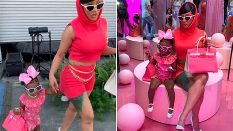 cardi b and daughter kulture match 8 000 pink birkin bags metro news