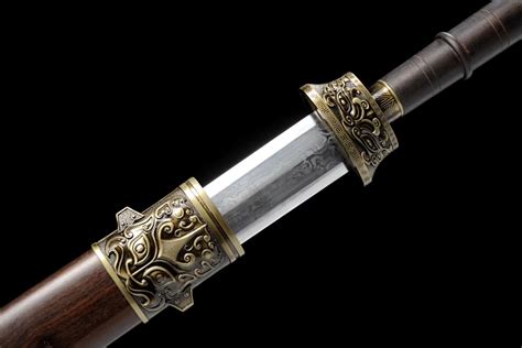 Chinese Sword Jian Damascus Folded Steel Blade
