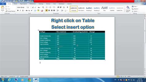 How To Quickly Insert Rows In Word Table Of Contents