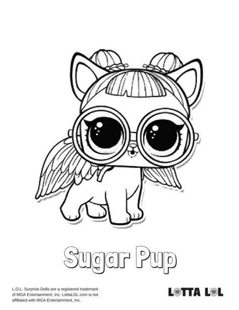 The lol surprise fuzzy pets dolls are the new mascots in the makeover series. Sugar Pup LOL Surprise Doll Coloring Page | Lotta LOL