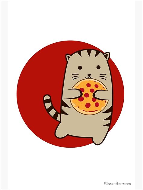 Pizza Cat Trendy Art Poster For Sale By Bloomtheroom Redbubble