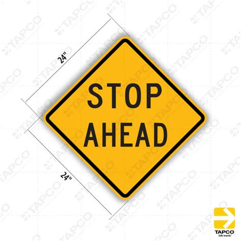 Blinkersign Flashing Led Stop Ahead Symbol Sign W3 1 Intersection