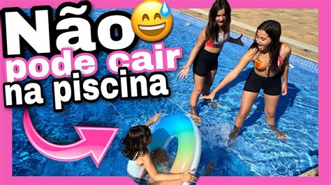 Desafio Da Piscina NÃo Caia Na Piscina 😅 3 Irmãs Demais Youtube