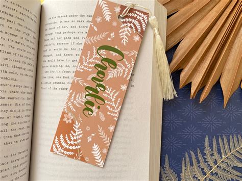 Boho Custom Bookmark Bookmark For Her Personalized Etsy