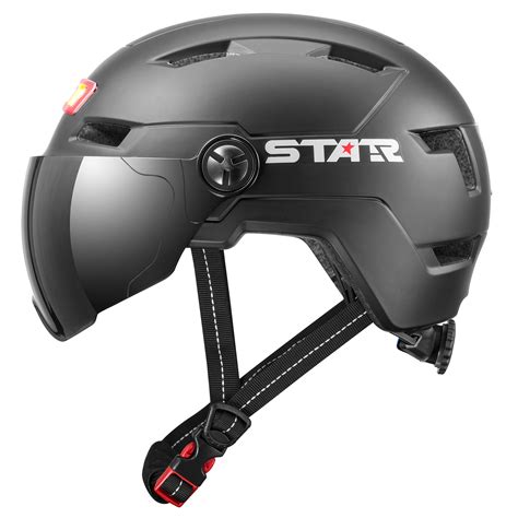 E3 10gl E Bike Helmet With Led Lights With Goggles