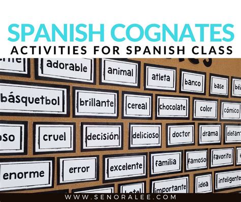 Spanish Cognates Activities For The First Day Of Spanish Class