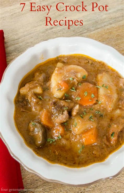 Look no further than this recipe for easy glazed pork ribs and white beans. 7 Easy Crock Pot Recipes - Four Generations One Roof