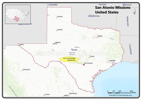 Where Is San Antonio Missions Texas Location Map Attractions Facts