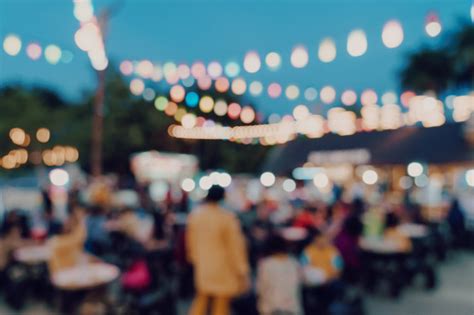 Or, create your own screen with a few basic supplies. Blurred background at night market festival people walking ...