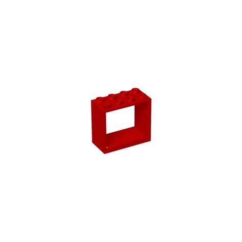 Lego Red Window 2 X 4 X 3 With Square Holes 60598 Brick Owl Lego