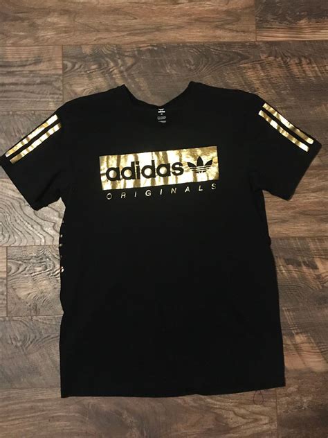 Adidas Black And Gold Adidas T Shirt Grailed
