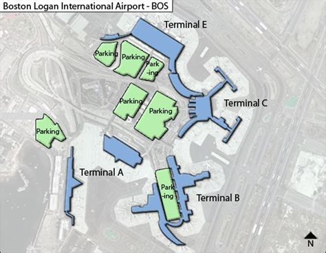 Boston Logan Bos Airport Terminal Map Airport Map Airports Terminal