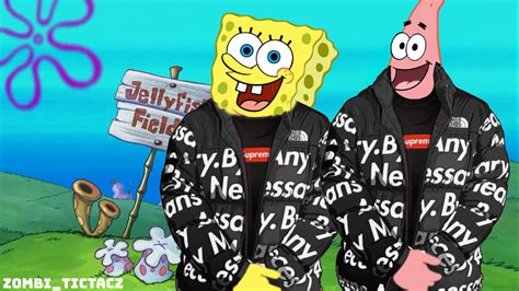 Download Supreme Spongebob Squarepants Tee Shirt Wallpaper